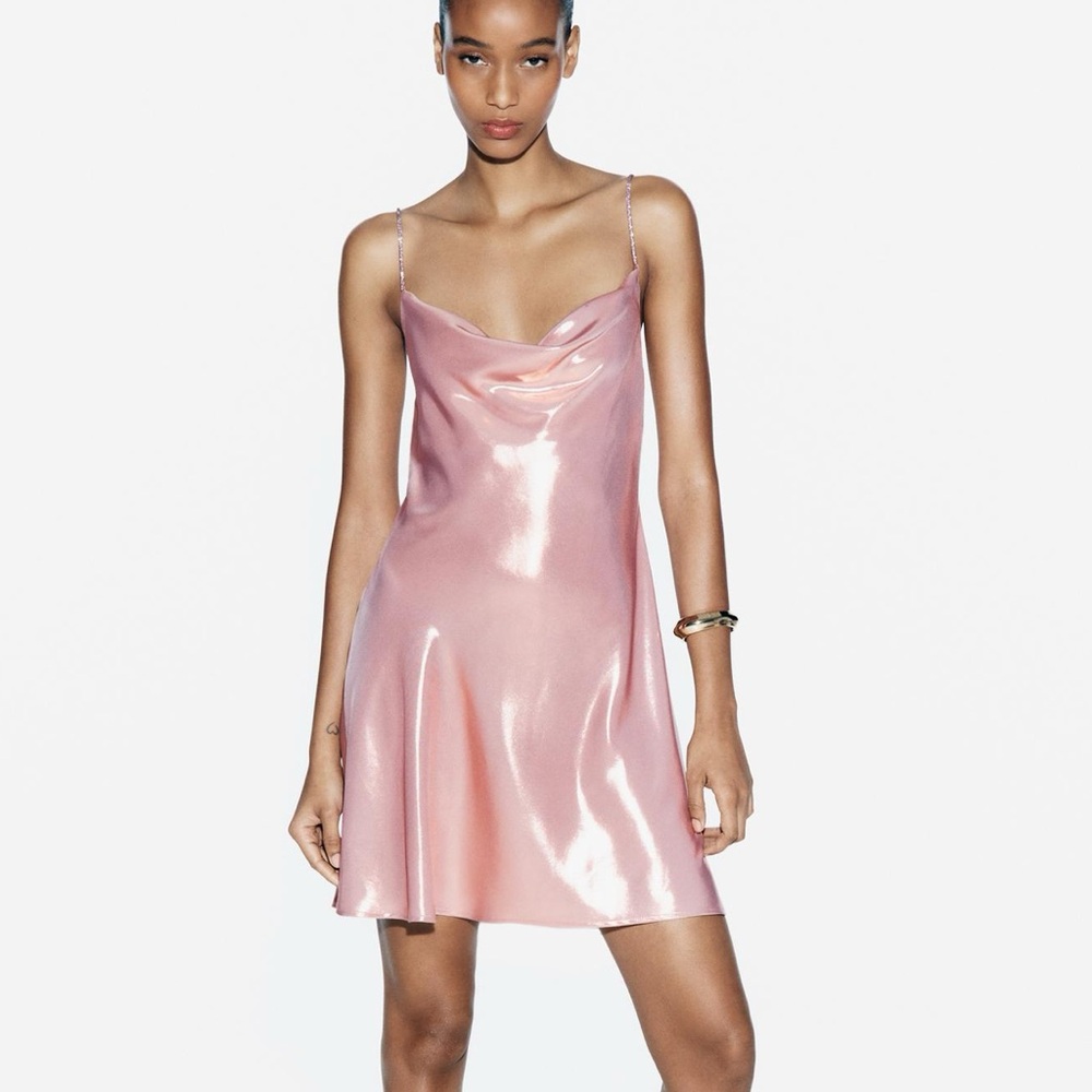 Zara pink mini dress (size L, tailored to fit a size 6/8)